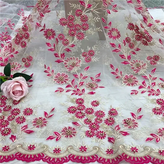 Французский шарик кружевной ткани зеленый 2019 последние африканские сетка тюль 5Y