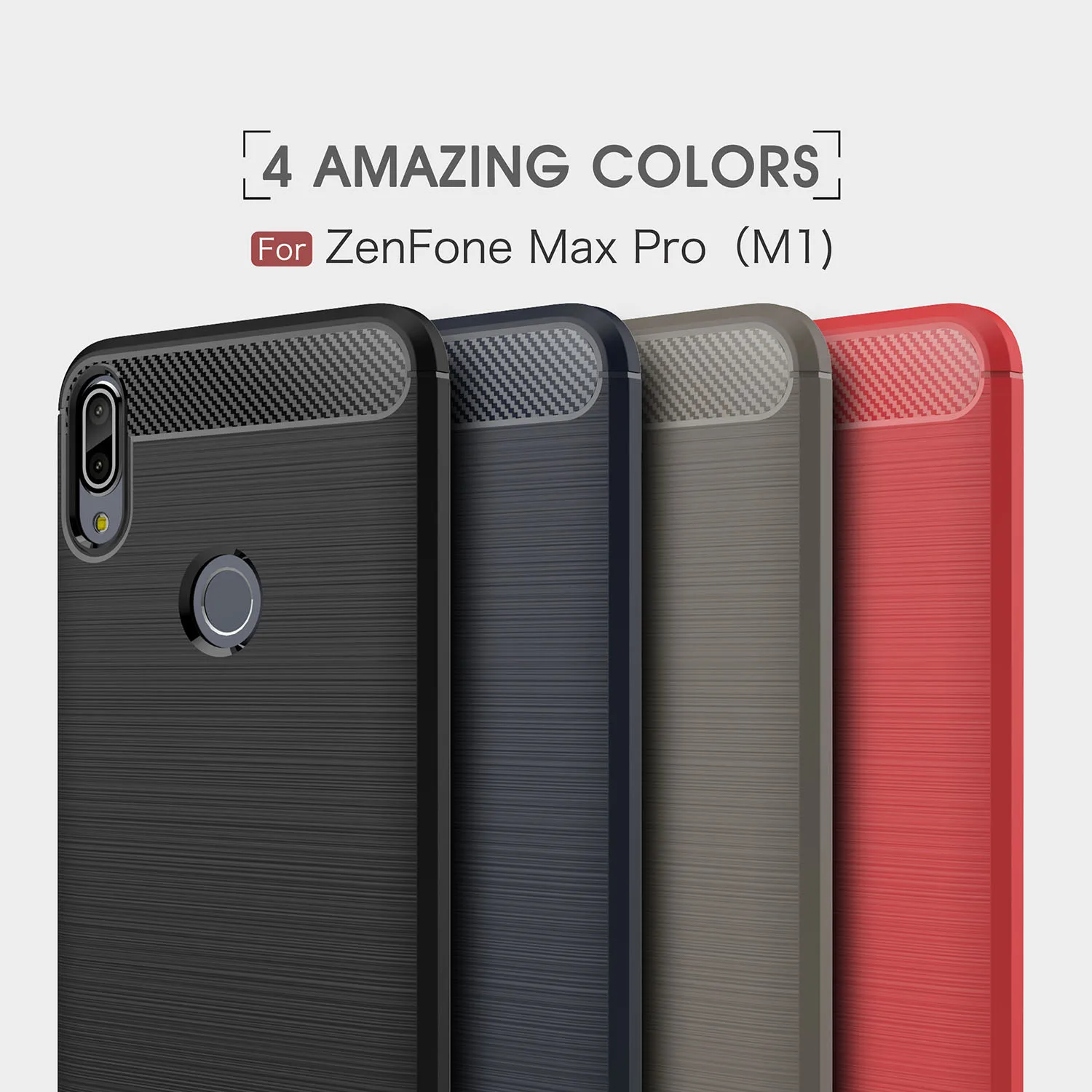 Для Asus Zenfone Max Pro (M1) ZB601KL чехол тонкий крутой из углеродного волокна Мягкий