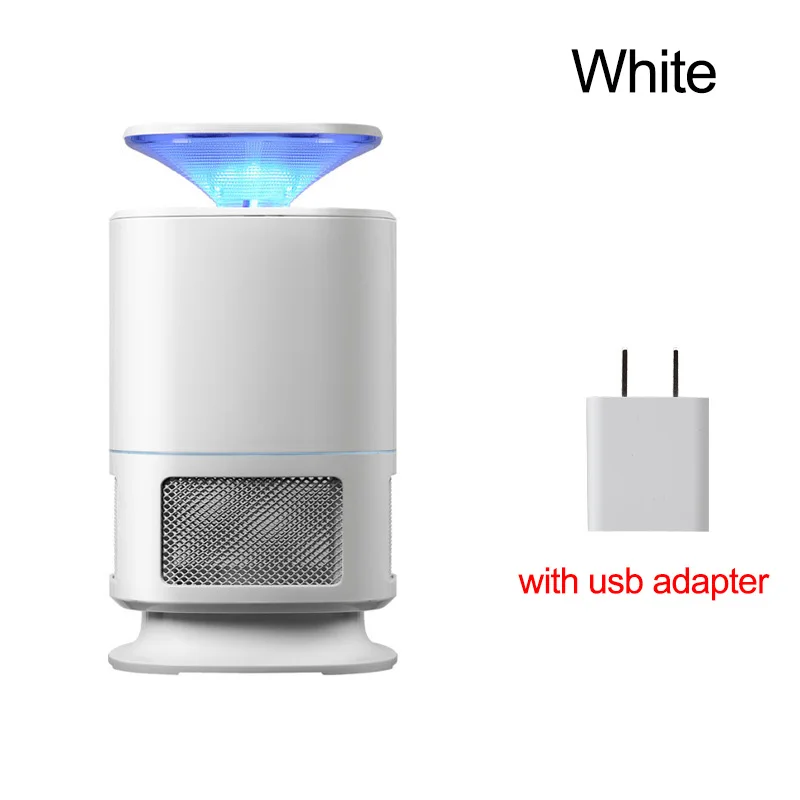 white with plug Светодиодный светильник от комаров, против вредителей, ловушка для мух, насекомых, лампа от насекомых, Zapper, USB, электрический, отпугивающий насекомых, УФ, ночной Светильник - Цвет: white with plug
