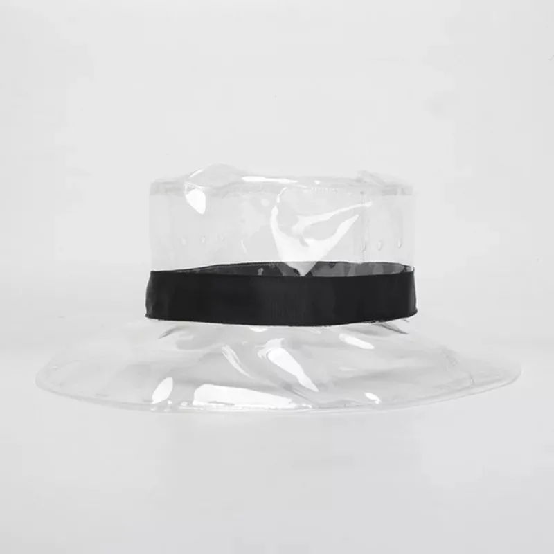 Новые прозрачные козырьки для женщин из ПВХ 2018 года модные декоративные кепки весна-лето.