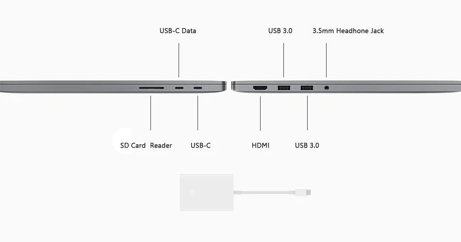 Xiaomi Notebook Pro 15,6 Intel Core i5 16G Ram 256GB SSD Windows 10 2G выделенная карта 1920x1080 Распознавание отпечатков пальцев GDDR5