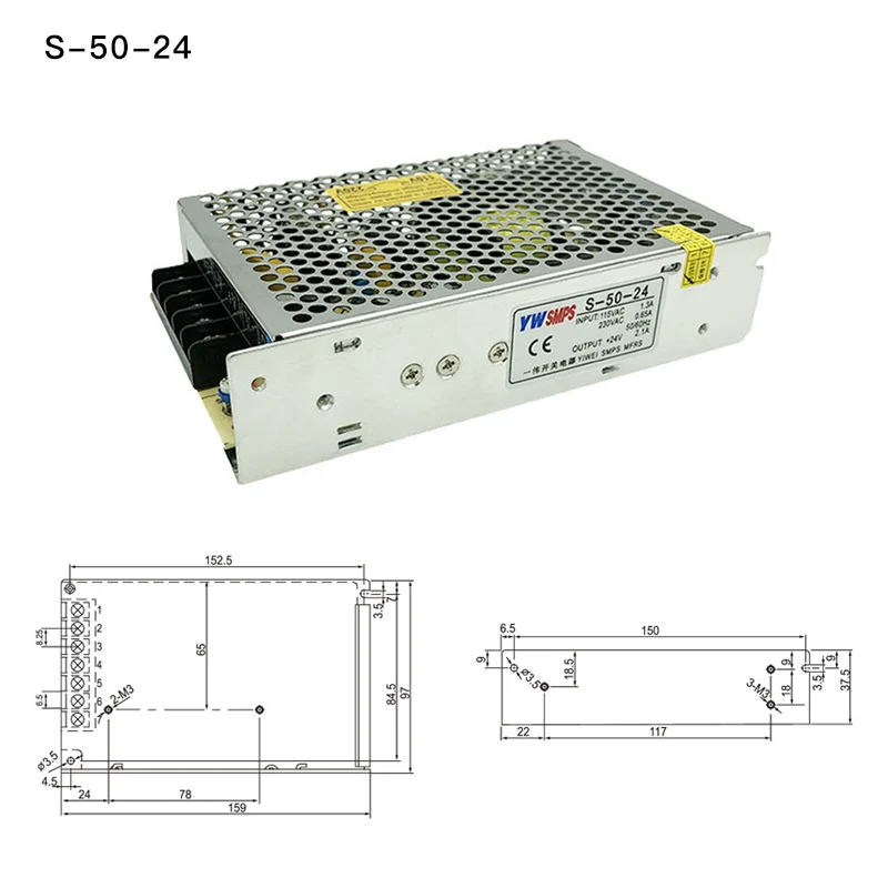 Импульсный источник питания DC5V 12 В 15 24 трансформатор переменного тока DC-DC