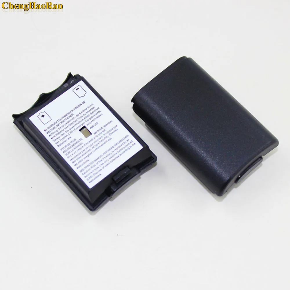 black Для Xbox 360 игровой контроллер батарейный блок крышка оболочка Щит чехол Комплект для Xbox 360 беспроводной контроллер батарейный отсек оболочка - Цвет: black