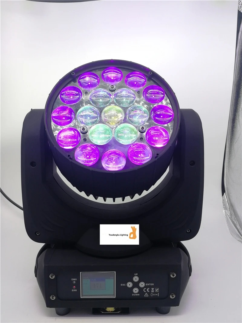 16 шт. высокоэффективное светодиодное кольцо &quotАура&quot эффект 19*15 Вт rgbw 4в1 LED dmx Moving