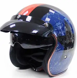 NO 2 Мотоцикл Jiekai шлем 3/4 с открытым лицом Винтаж Casco мото гидроцикл велосипедный шлем Ретро точка одобренный шлем мотоциклами, K-510 - Цвет: NO 2