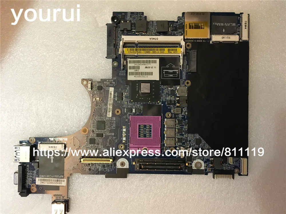 

yourui For Dell Latitude E6400 Laptop Motherboard LA-3805P 0G784N G784N CN-0G784N Mainboard test good