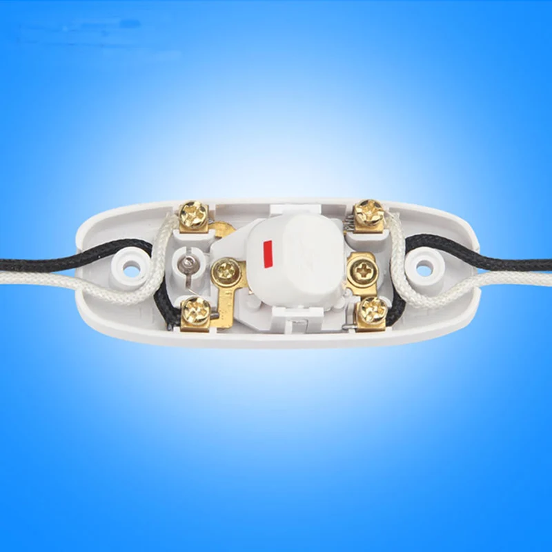 10pcs/lot Bedside lamp with indicator light switch double - line boat type button control wire 10A | Обустройство дома