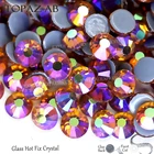 Топаз, стразы с горячей фиксацией, с плоской задней поверхностью, кристалл страз, камни для горячей фиксации на ткани, сумки для одежды, блестящие декорации с аппликацией