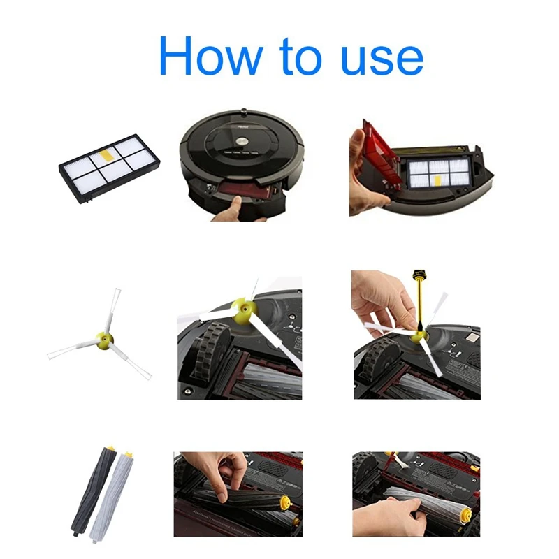 Replacement Kit For Irobot Roomba 800 900 Series 805 860 870 871 880 890 960 980 Robotic Vacuum Cleaner Accessory With 4 Rolle | Бытовая