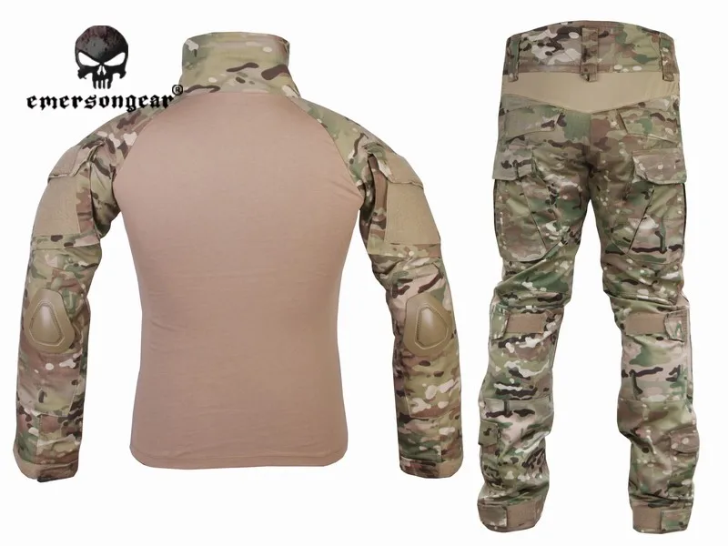 Военная тактическая одежда страйкбол охота EMERSON BDU Униформа Combat Gen2 рубашка и брюки колено локоть Pa мультикам черный AOR Лесной