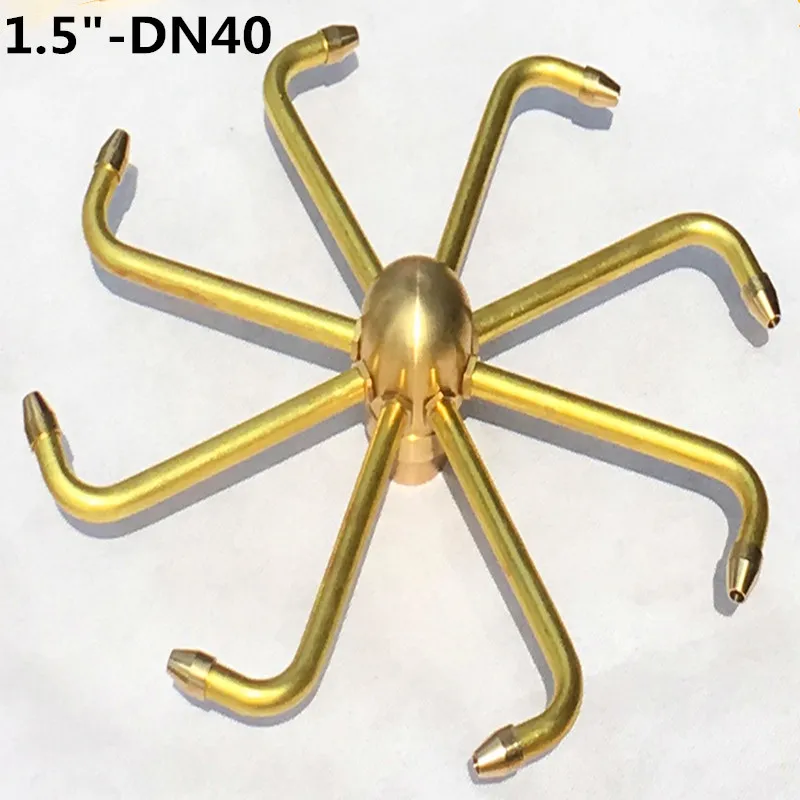 DN40 " DN25 1,5" DN40 латунная ветряная мельница, вращающиеся насадки для фонтана, насадки для фонтана водоема - Цвет: DN40