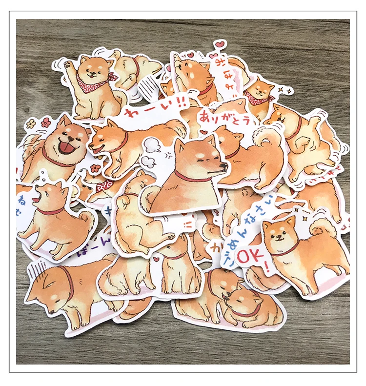 35 шт./упак. с милой собачкой Косплей Shiba Стикеры декоративные Стикеры Скрапбукинг Стикеры телефона дневник самостоятельного изготовления фотоальбомов Стикеры
