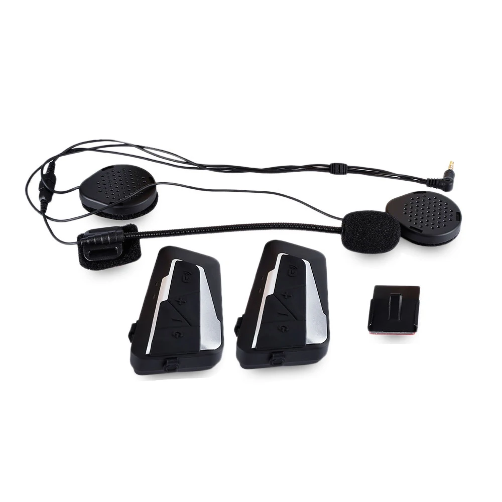 T9S 2PCS Motorcycle Helmet Headset Bluetooth Intercom 1200m 2 Riders Waterproof Windproof with FM Radio Voice Sharing | Автомобили и