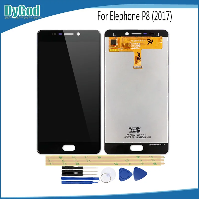 DyGod 5 дюймов ЖК дисплей для Elephone P8 2017 сенсорный экран телефона LCD s дигитайзер