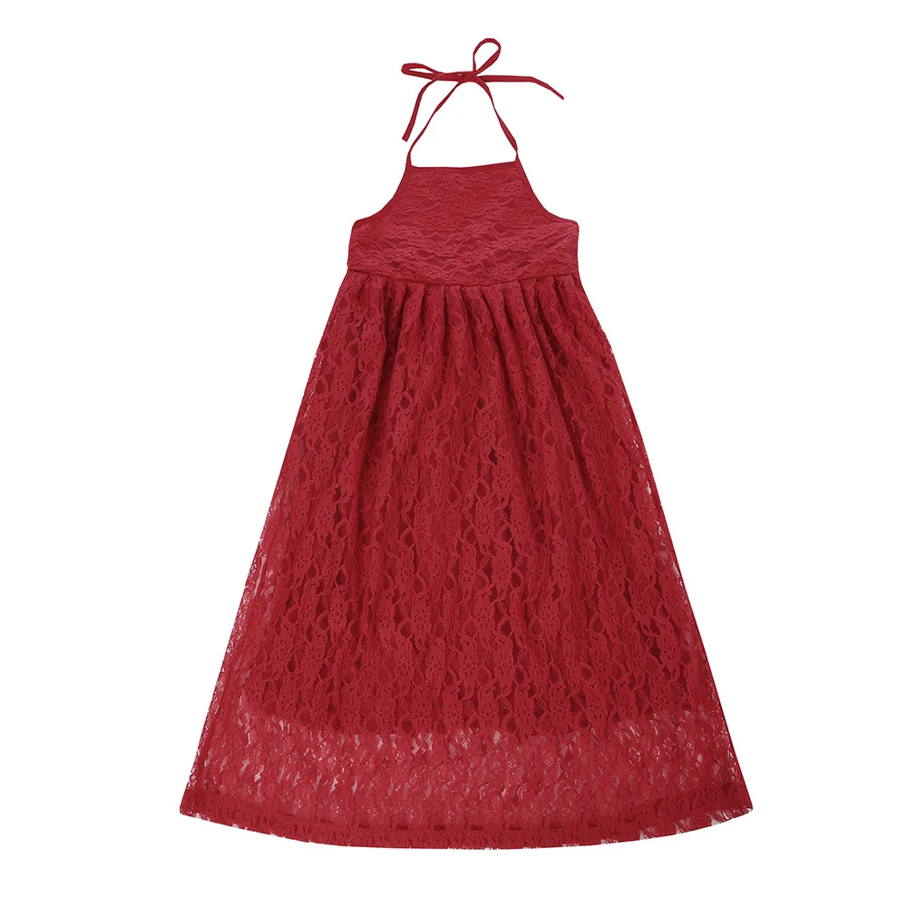 2-8T Princess Bohemian Summer Girls Lace Dresses 2019 Floor Length Baby Girl Backless Kids Wedding Party Clothes | Детская одежда и