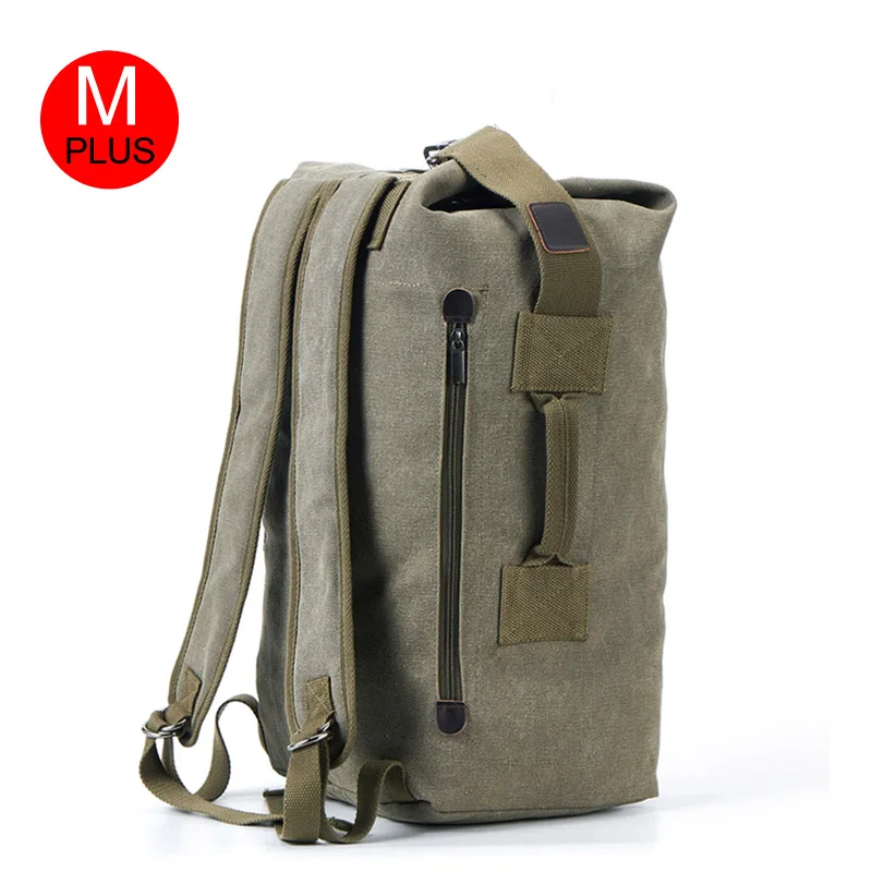 Army green M plus Большая вместительная мужская дорожная сумка, рюкзак для альпинизма, мужской багажный Топ, холщовый мешок, сумки на плечо для мальчиков, мужские рюкзаки XA88C - Цвет: Army green M plus