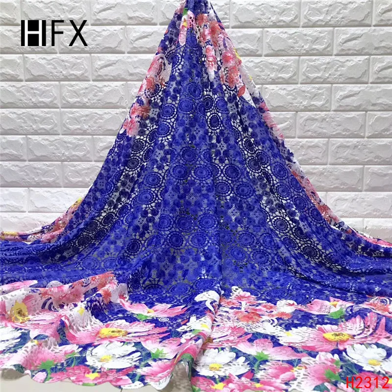 HFX африканская кружевная ткань желтого цвета гипюр 2019 высокое качество
