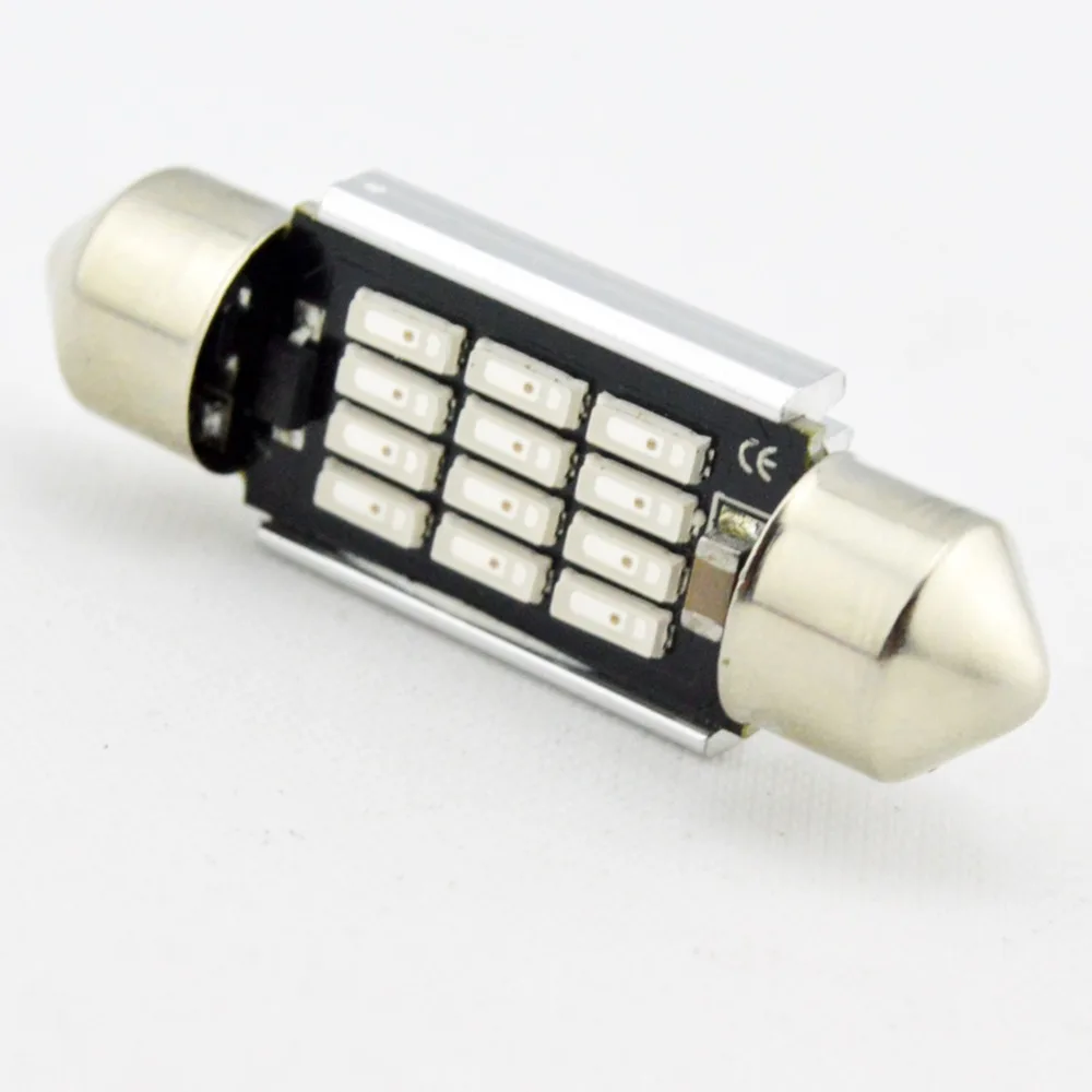 2x41 мм 42 мм C5W C10W супер яркий 4014 12SMD Автомобильный светодиодный фестон светильник Canbus без ошибок внутренняя Дум лампа синий красный зеленый