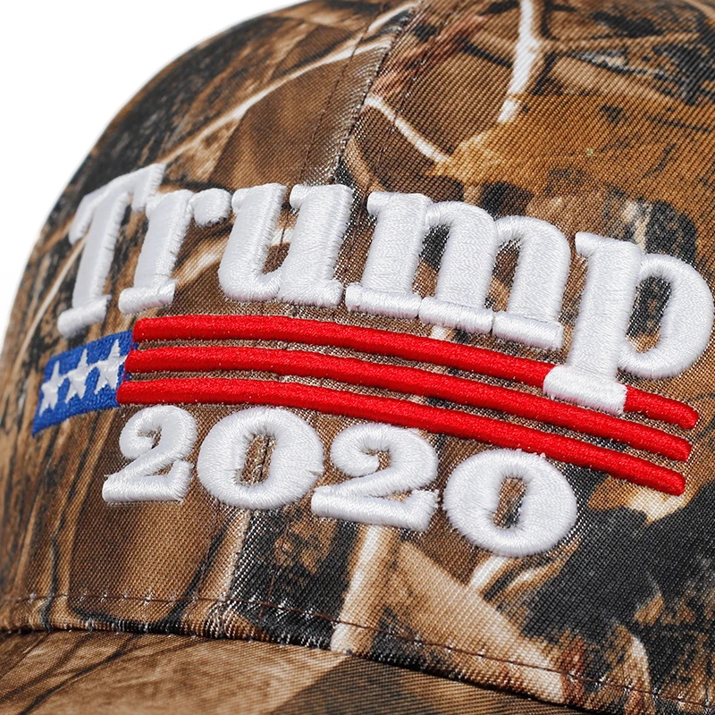 Новинка 2020 бейсболки с вышивкой Трампа модная камуфляжная кепка для отдыха Кепка