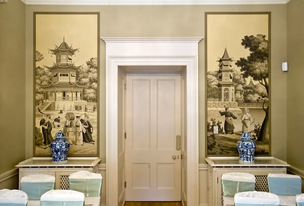 Индивидуальные элегантные западные Картины расписанные вручную обои картина