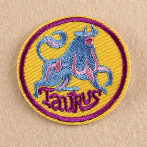 Новинка модный дизайн 12 знаков зодиака нашивки с железной вышивкой аппликации