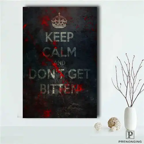 Изготовленный На Заказ keep calm (2) Печатный постер ткань стены искусства картины для