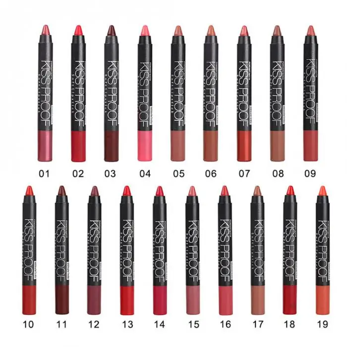 Matte Kissproof Lipstick Makeup Long Lasting Effect Powdery Matte Soft Lipsticks Cosmetic Tool