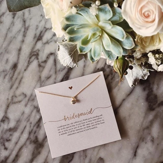 Ожерелье с зеленым кристаллом для подружки невесты ожерелье-цепочка до ключиц