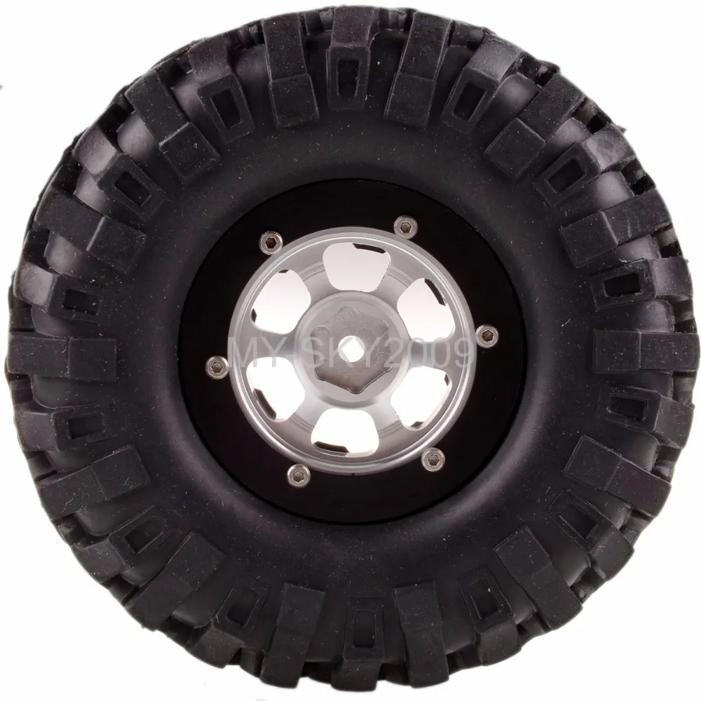 

4pcs 1.9" Metal 5-Spoke BeadlockWheel Rim & 108mm Tyre 1061-7032 tires For 1:10 RC Off-Road Rock Crawler