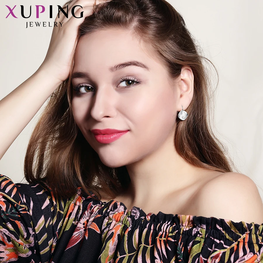 Xuping Роскошные серьги-кольца ювелирные изделия Кристаллы от Swarovski вечерние подарки темперамент для женщин девочек M73 \ M74 M75-20353