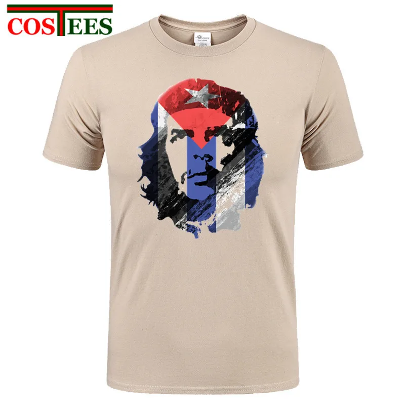 Футболки Geek Che Guevara с изображением кубинского флага мужские футболки лидера героя