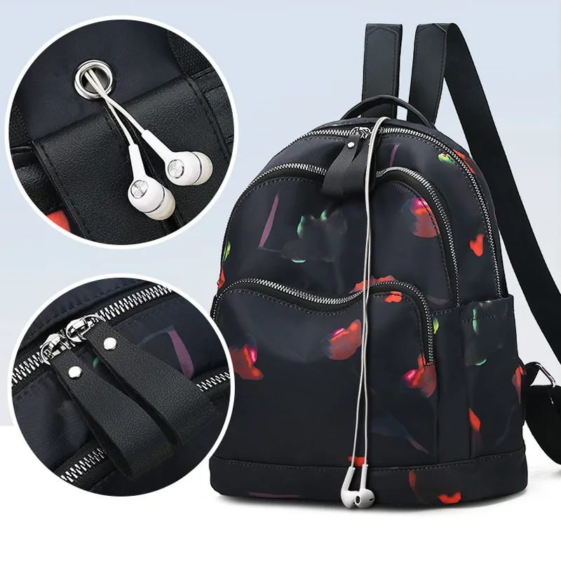 Новинка 2019 женские рюкзаки из ткани Оксфорд с модным принтом школьные сумки для