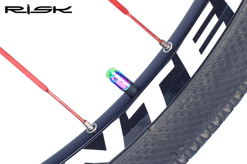 RISK 2 шт титановый велосипедный клапан MTB дорожный велосипед Schrader колпачок на клапан PRESTA Сверхлегкий пуля французский Велоспорт шины колеса пылезащитный чехол