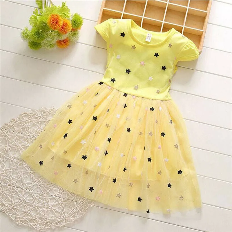 Платье принцессы с цветочным рисунком для девочек ясельного возраста кружевное