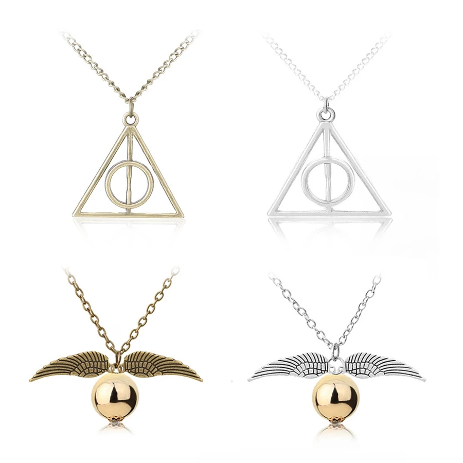 Harri Potter And The Deathly Hallows металлическое Ожерелье Золотая муха вор Квиддич брелок