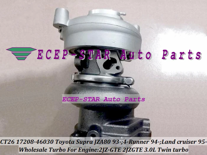 Бесплатная доставка 1 шт. Турбокомпрессор Twin Turbo CT20A 17201 46030 17208 46021 Для TOYOTA Supra 2JZ GTE