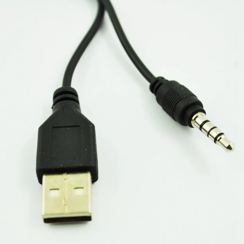 Черный USB тип до 3 5 мм разъем кабель для передачи данных и аудио MP3 Mp4 видео