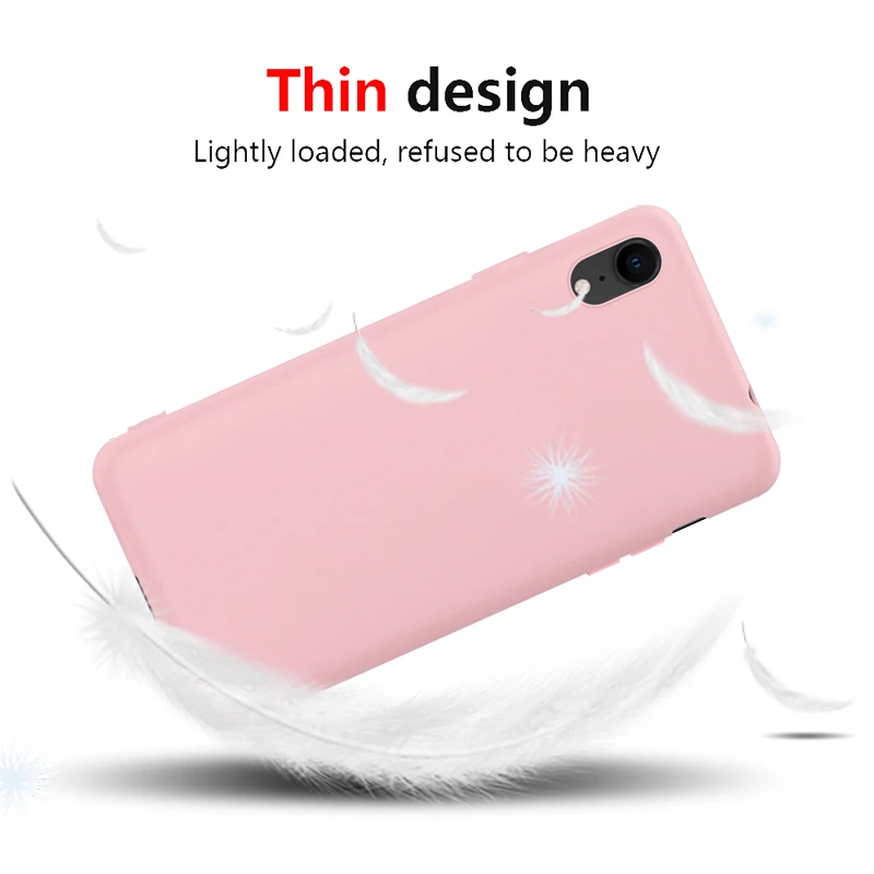 Новые однотонные силиконовые чехлы для пар Apple iPhone XR X XS Max 6 6S 7 8 Plus 10 мягкий чехол