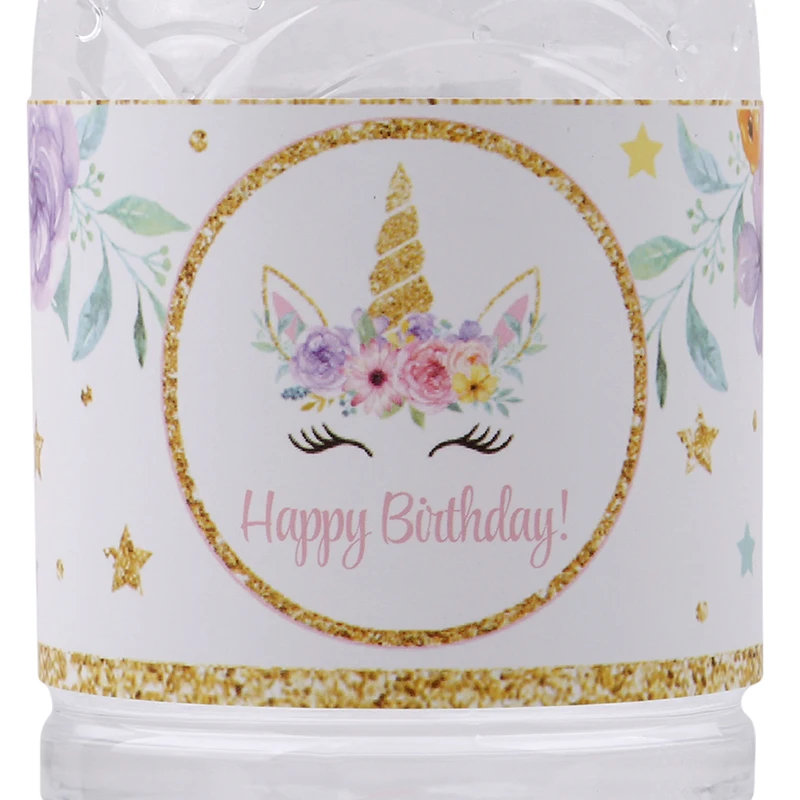 24 шт. флакон типа Единорог наклейки клейкие этикетки для бутылок Baby Shower