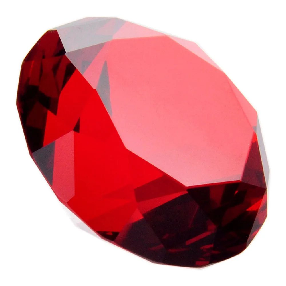 Красный 40 мм 1 шт. Кристалл стекло Diamond пресс папье детские игрушки аквариум