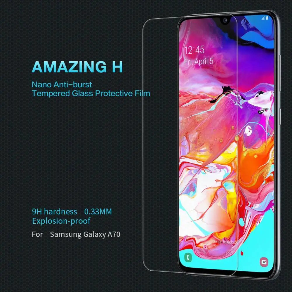 Защитное стекло afor Samsung Galaxy A70 6 7 дюйма закаленное Nillkin для защитная пленка