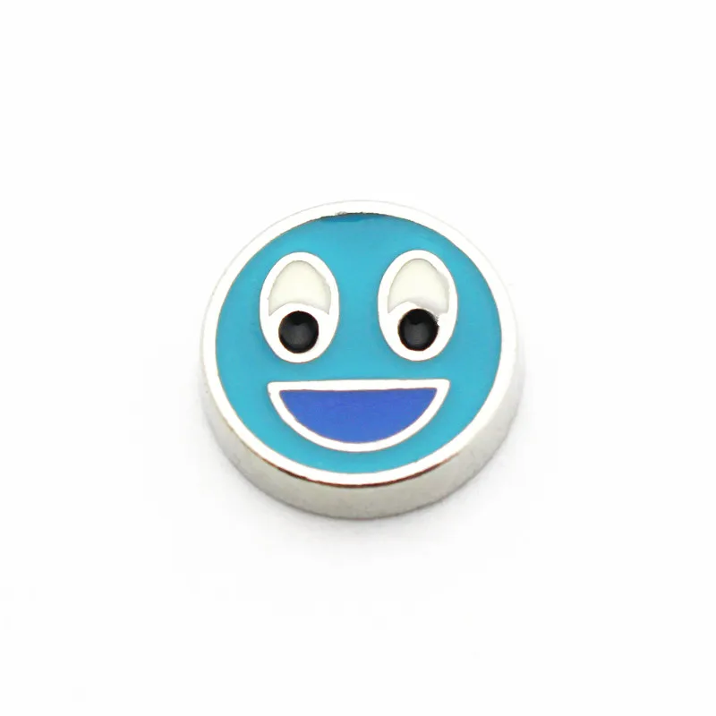 20 шт./лот металлические эмалированные Серебряные Плавающие Подвески с белым