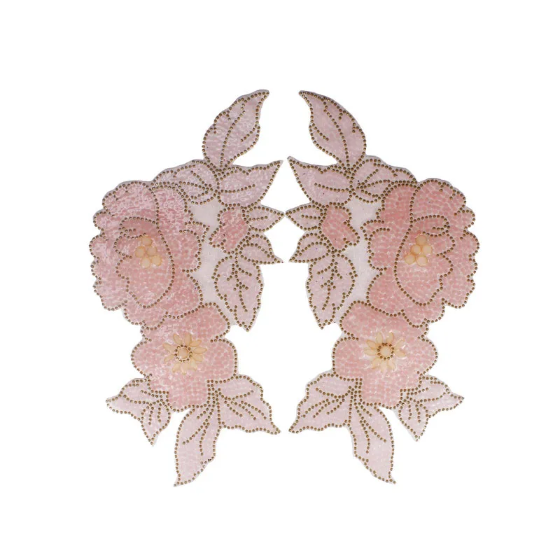 1 пара зеркальных цветочных аппликаций для рукоделия наклейки с помощью утюга