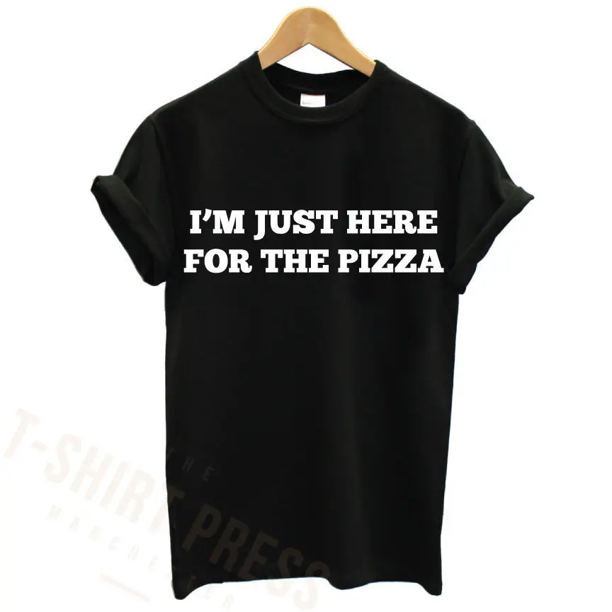 Мужская футболка с принтом I'M JUST HERE FOR THE pigens забавная надписью SWAG унисекс