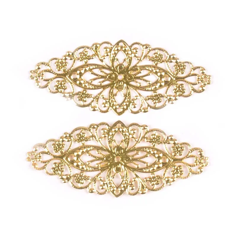 10 шт. Металлические ремесла филигранные обертывания Цветочные соединители