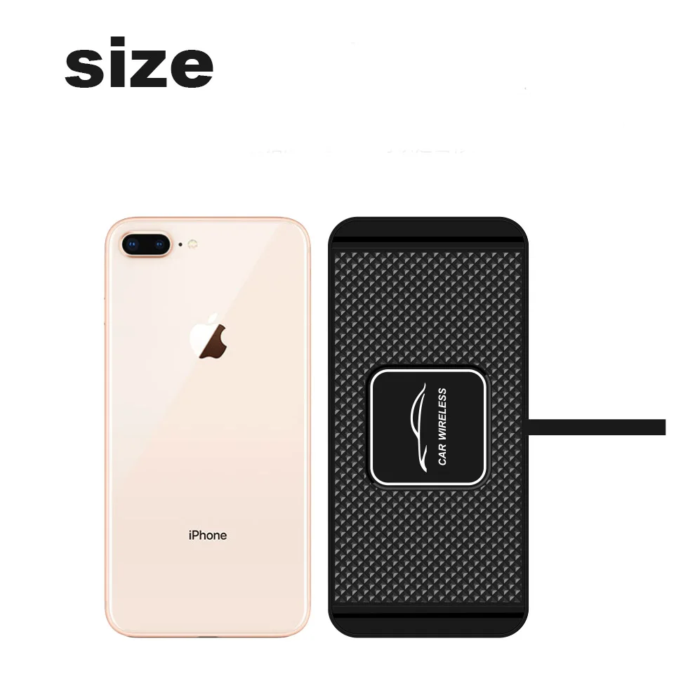QI Беспроводное быстрое зарядное устройство для iPhone 8 XS XR Автомобильная Подставка для зарядки для samsung S10 док-станция нескользящий коврик автомобильный держатель приборной панели