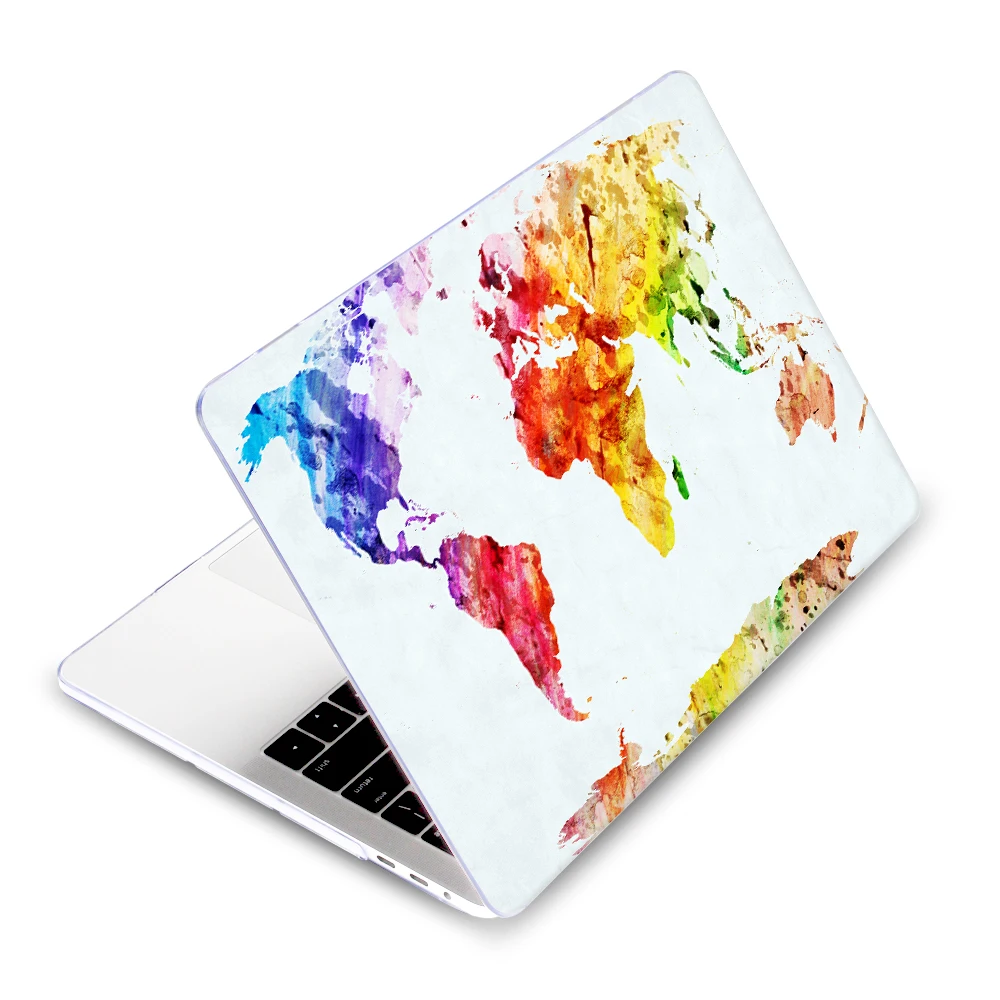 Для нового MacBook Air 13 A1932 2018 Pro 15 с сенсорной панелью чехол карта мира пластиковый