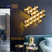 led postmodern stainless steel golden honeycomb led lamp led light wall lamp wall light wall sconce for store bedroom foyer