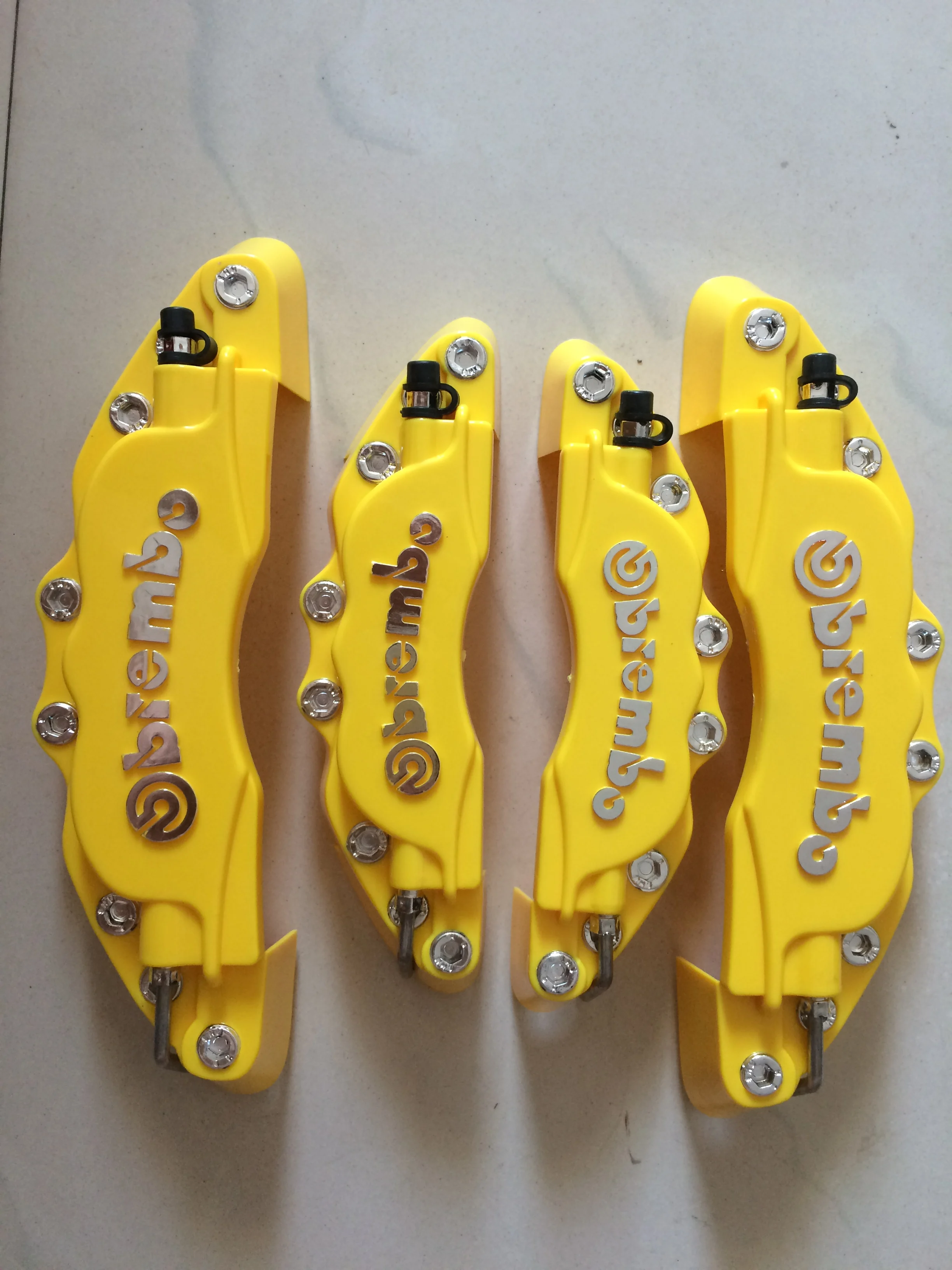KUNBABY 4 цвета ABS пластик Авто хром 3D Brembo стиль дисковый тормозной суппорт Чехлы передние и задние размер L&M& S