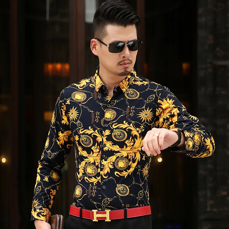 Мужская рубашка с длинным рукавом мужская деловая Повседневная модная